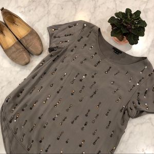 Beaded Gray Theory Shirt